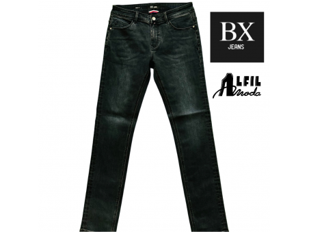 Vaquero BX JEANS 1839 Carbón Oscuro Pantalón Denim desgastado suave para hombre